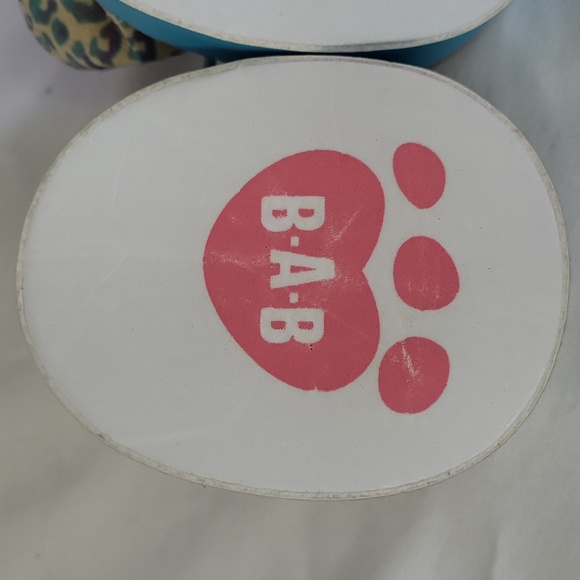 Build a Bear Leopard Print Converse Shoes Blue Purple Good condition - Picture 7 of 8